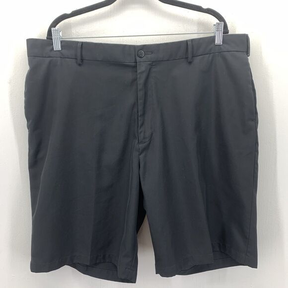 Pro Tour Mens 40 Golf Shorts Bermuda Flat Front Black 9” Comfort Flat Front - Picture 1 of 6